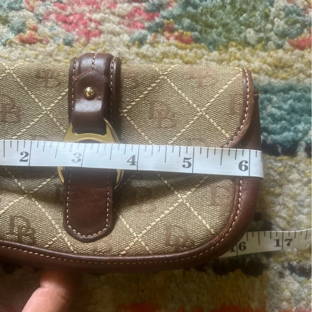DOONEY & BOURKE Brown Canvas Signature Monogram DB Wristlet Wallet